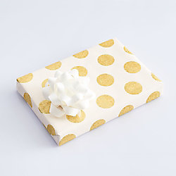 Wrap Roll - Blush with Gold Glitter Dots - 27.5" x 57" Continuous Roll