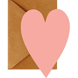 Coral Hearts With Gold Envelopes