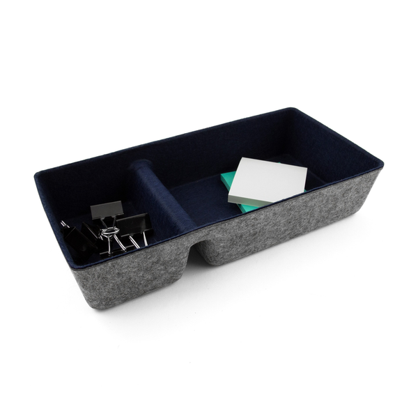 Felt Drawer Organizer Divided NAVY 12.5 x 6 x 2.5"