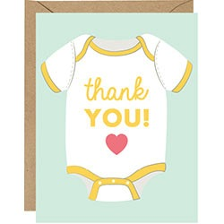 Baby Onesie Thank You Boxed Cards