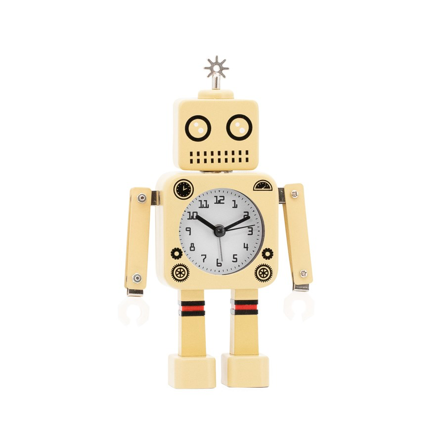 Robot Alarm Clock - Yellow