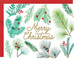 Merry Christmas Branches Foil