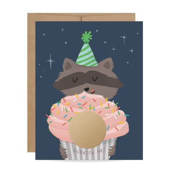 Raccoon Scratch-off Card