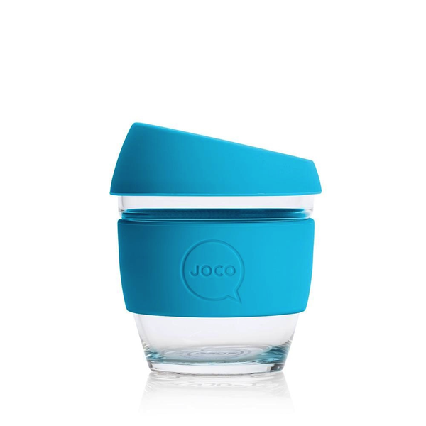 Reusable Glass Cup - Blue 8oz