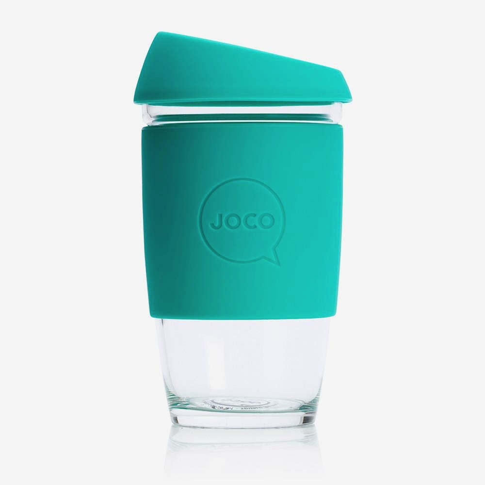Reusable Glass Cup - Vintage Green 16oz