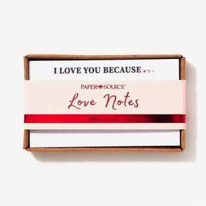 I love you because cards - 2 x 3.5" - set of 10