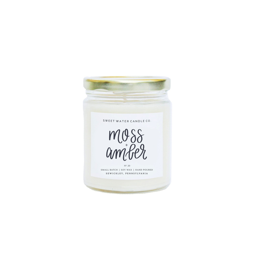9oz Soy Candle - Moss + Amber