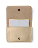 Vegan Leather Card Holder - Gold