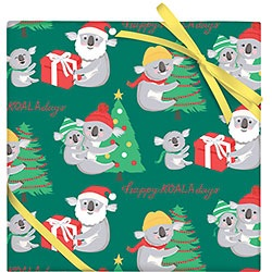 Happy Koala-Days GREEN Wrap - 2 Sheets per roll