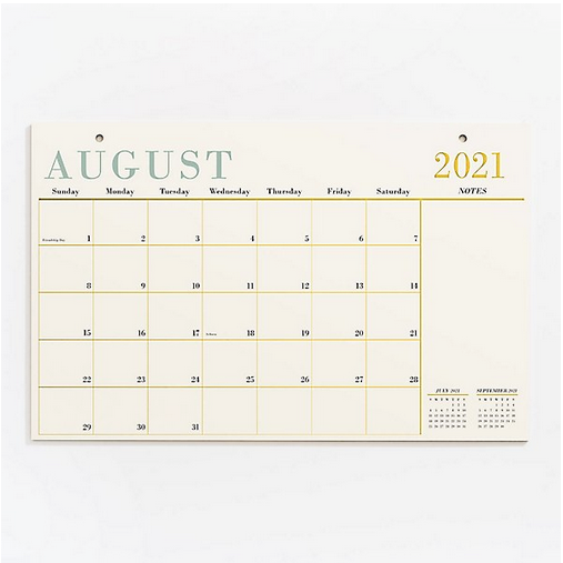 2021 - 2022 Foil Blotter Calendar