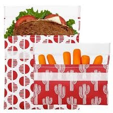 Reusable Sandwich Bag + Snack Bag 2-Pack Bundle Red Desert