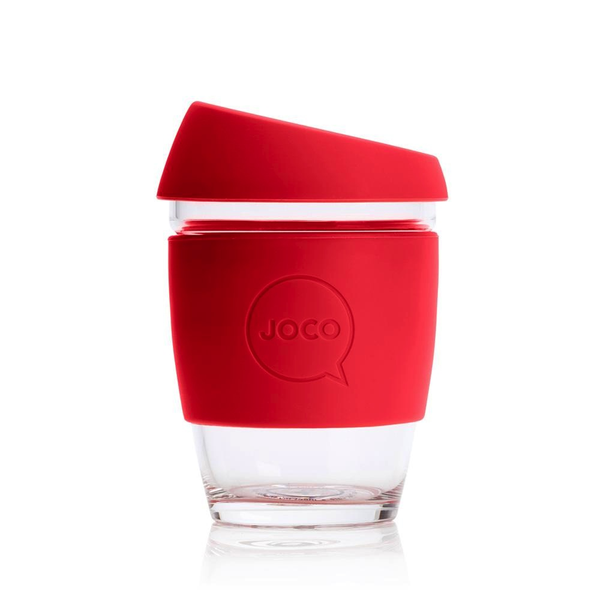 JOCO - Reusable Glass Cup - Red 12oz
