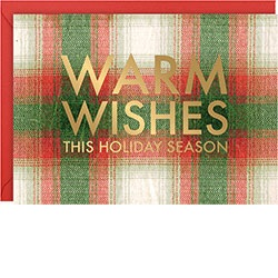 Warm Wishes Plaid Foil