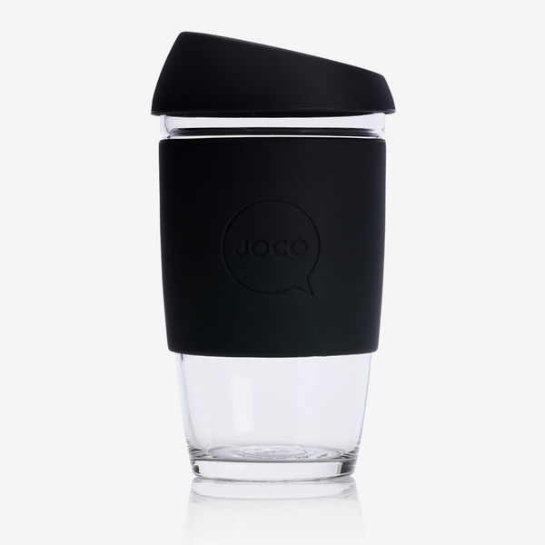 JOCO - Reusable Glass Cup - Black 16oz