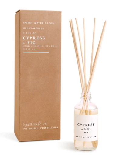 Cypress and Fig Reed Diffuser - Clear Jar