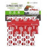 Reusable Sandwich Bag + Snack Bag 2-Pack Bundle Red Desert
