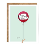 Mint & Red Balloon Scratch-off Card