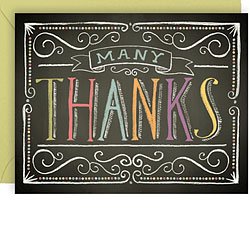 Colorful Chalk Thank You Boxed Cards