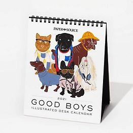 2021 Good Boys Easel Calendar