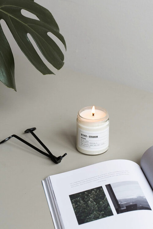 Vetiver + Geranium Soy Wax Candle