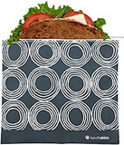 Reusable Zippered Sandwich Bag Charcoal Circles (now BIGGER size!)